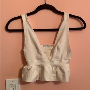 Urban Outfitters White Ruffle Crop Top/Bralette